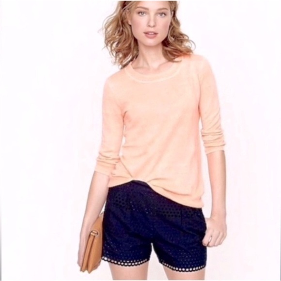J Crew Navy Eyelet Shorts size 6 - Picture 2 of 6